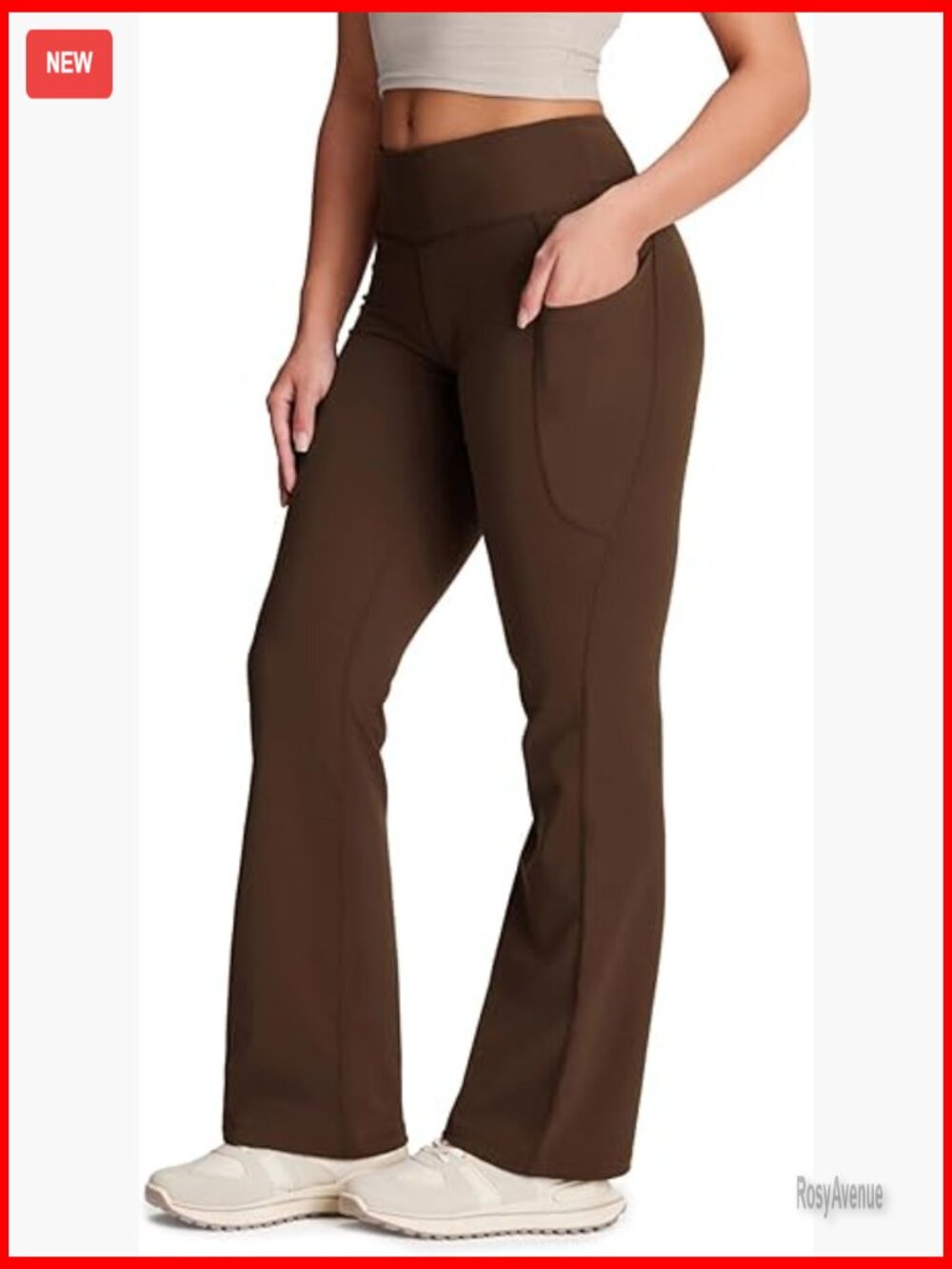 Women's Bootcut Yoga Pants with Side Pockets, Flare Leggings